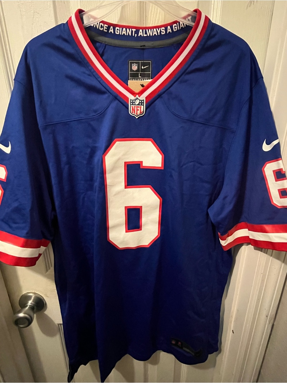 Nike x NFL New York Giants On Field Jaxson Dart # 6 Jersey Men’s Size Large